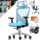 KESSER® Ergonomische Bureaustoel - Gamestoel - Office Chair - Blauw